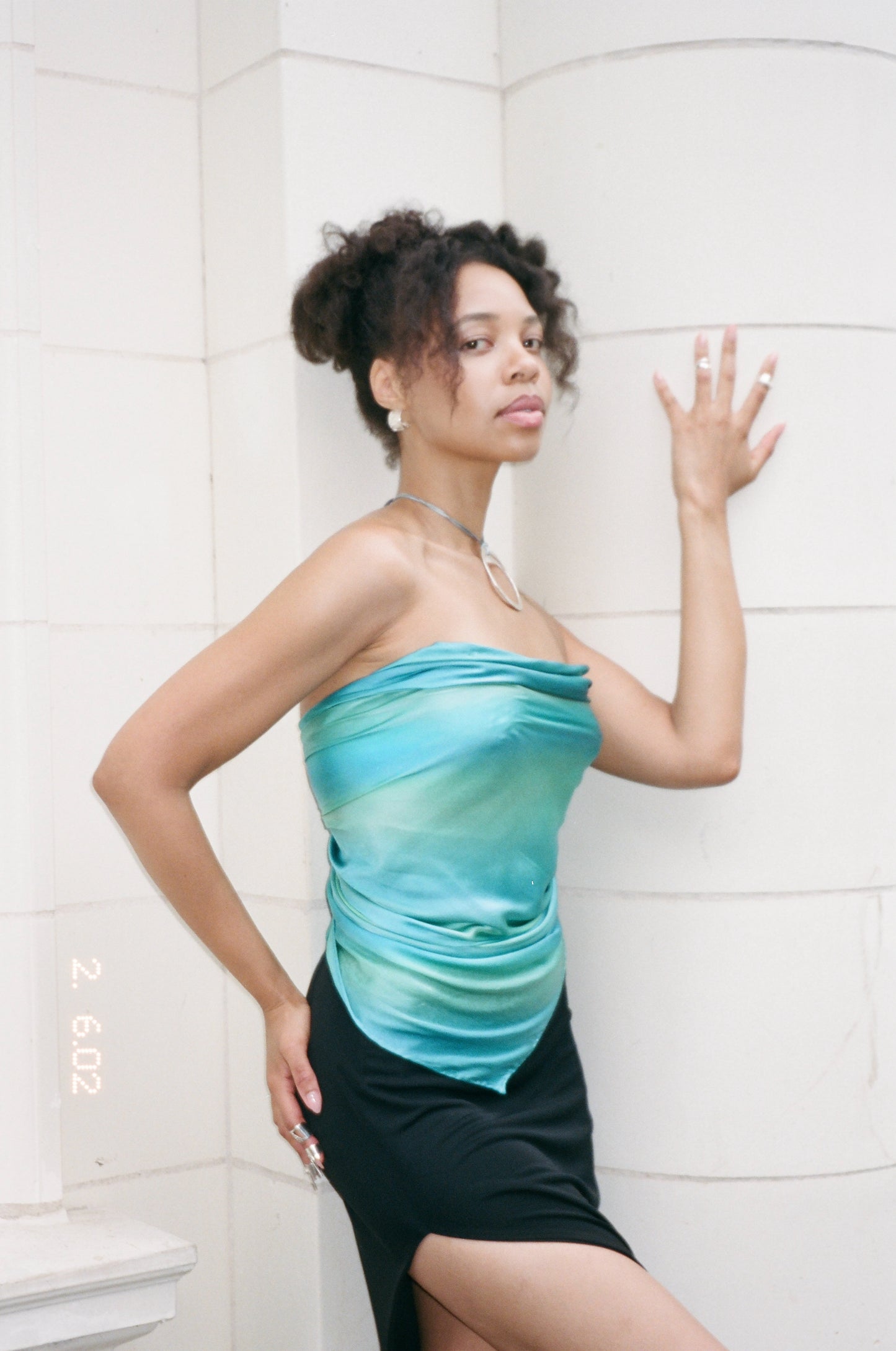 Turquoise Silk Scarf