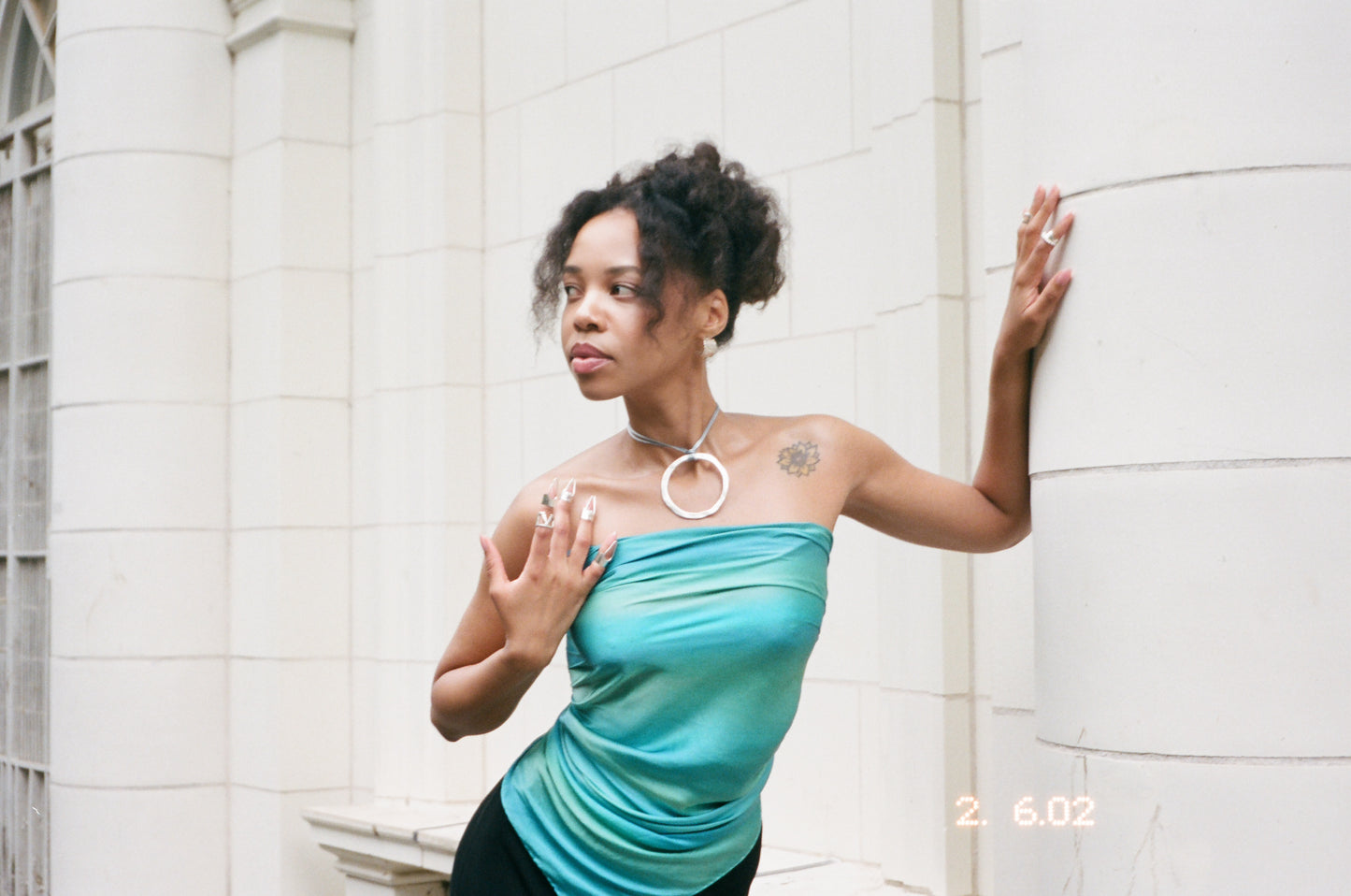 Turquoise Silk Scarf